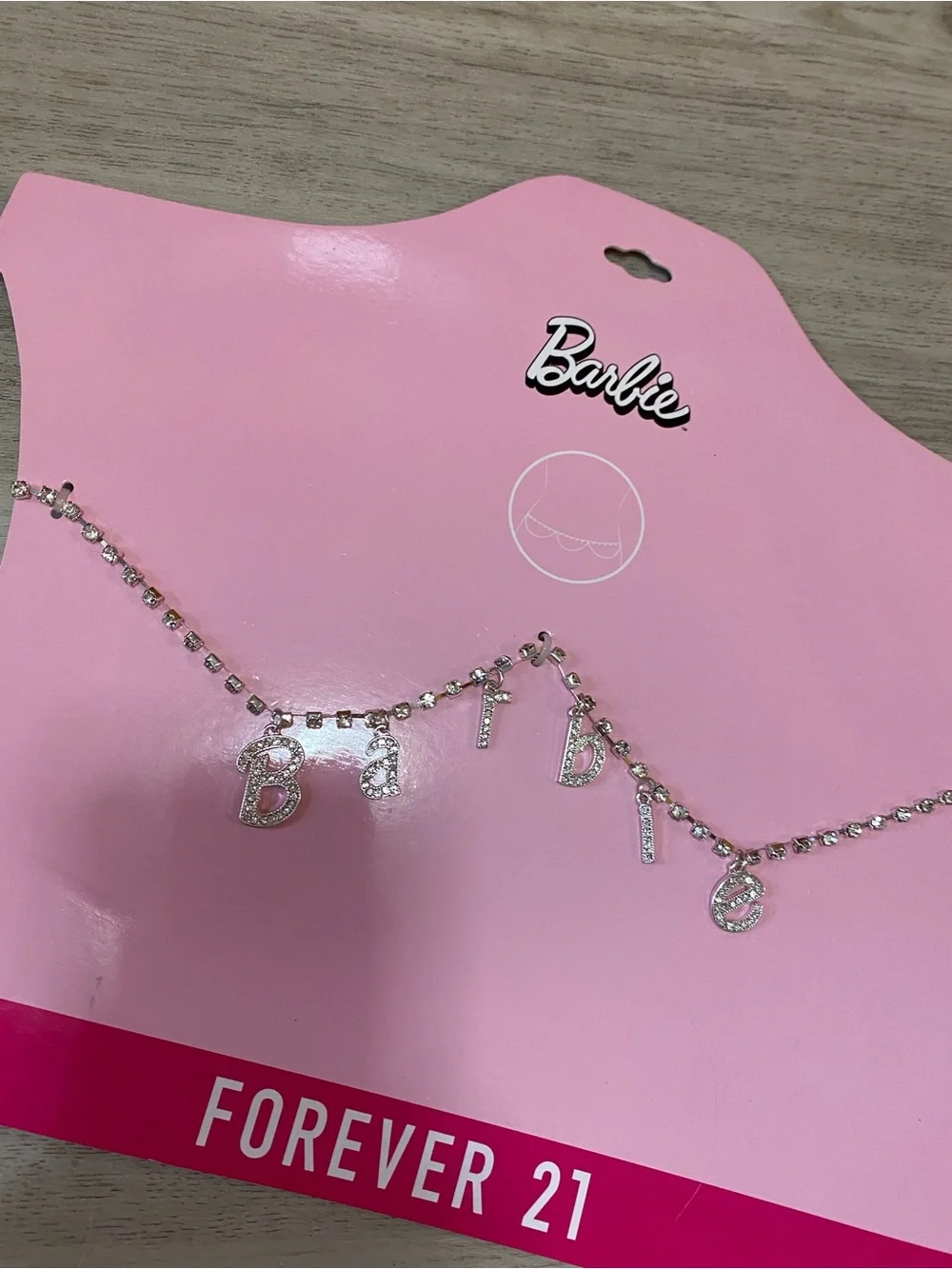 Crystal 'Barbie' Letter Chain Belt BARBIE forever 21 - NWT